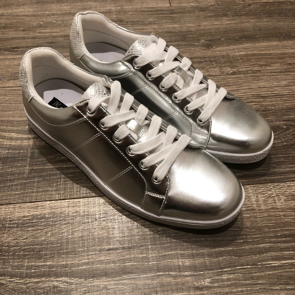 INC silver sneakers brand new